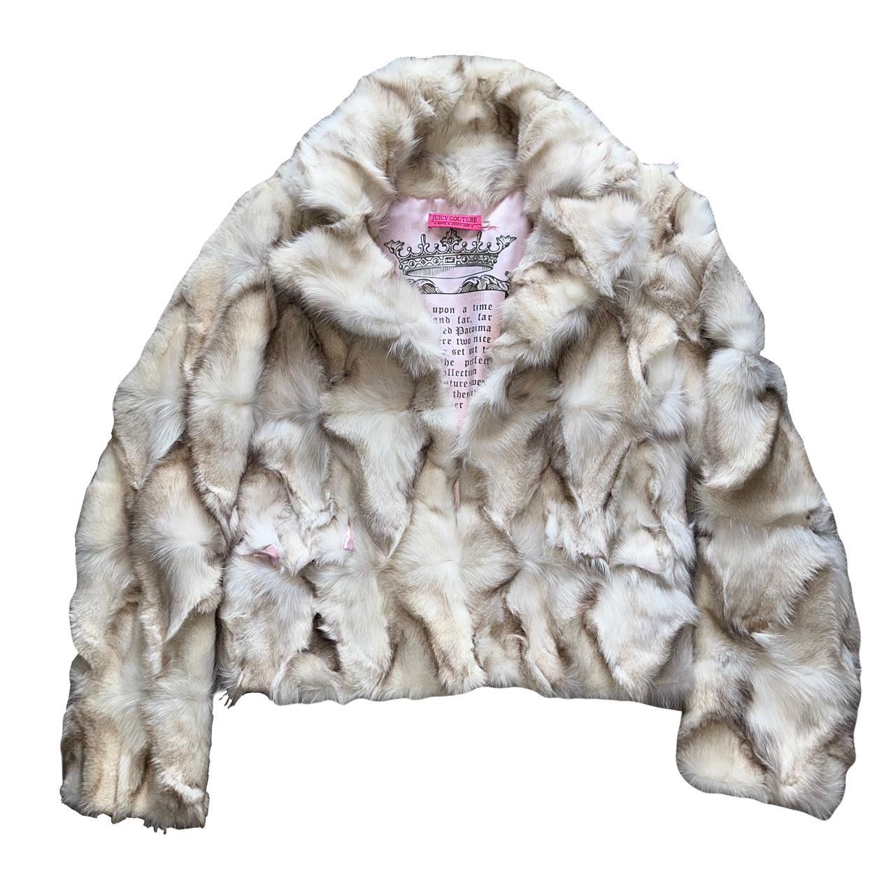 最終値下げ！！JUICY COUTURE vintage ファージャケット ON HOLD Vintage Juicy Couture authentic white fox | Depop