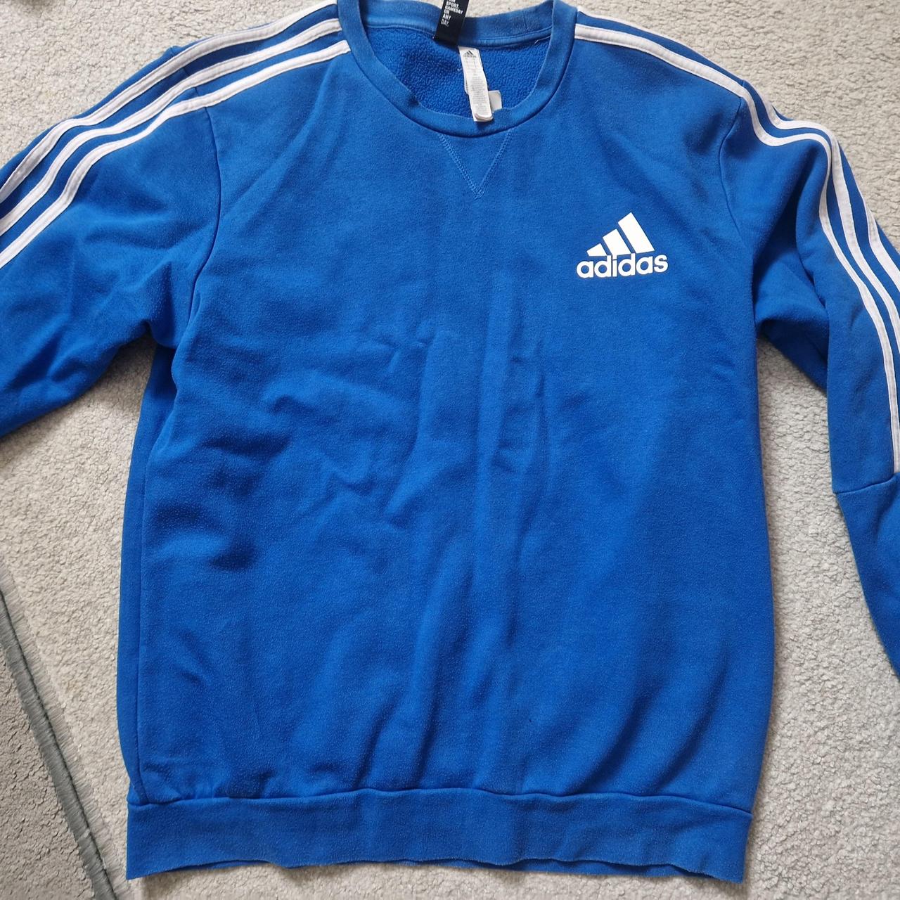 Adidas Men's Blue Jumper Depop