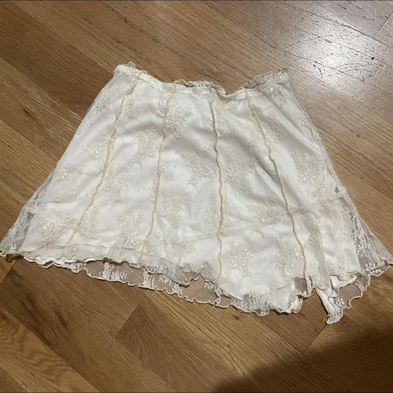 super cute mini white skirt from urban outfitters.... - Depop