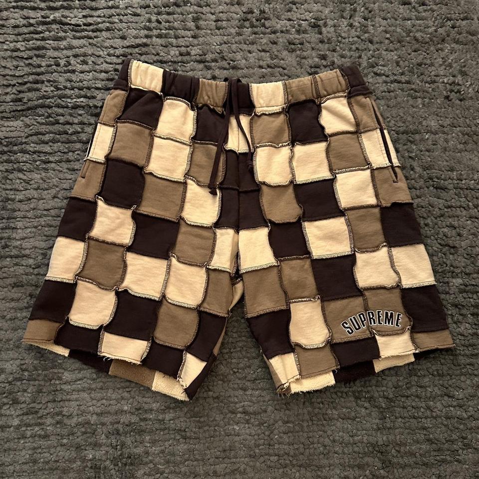 Supreme patchwork-shorts - Depop