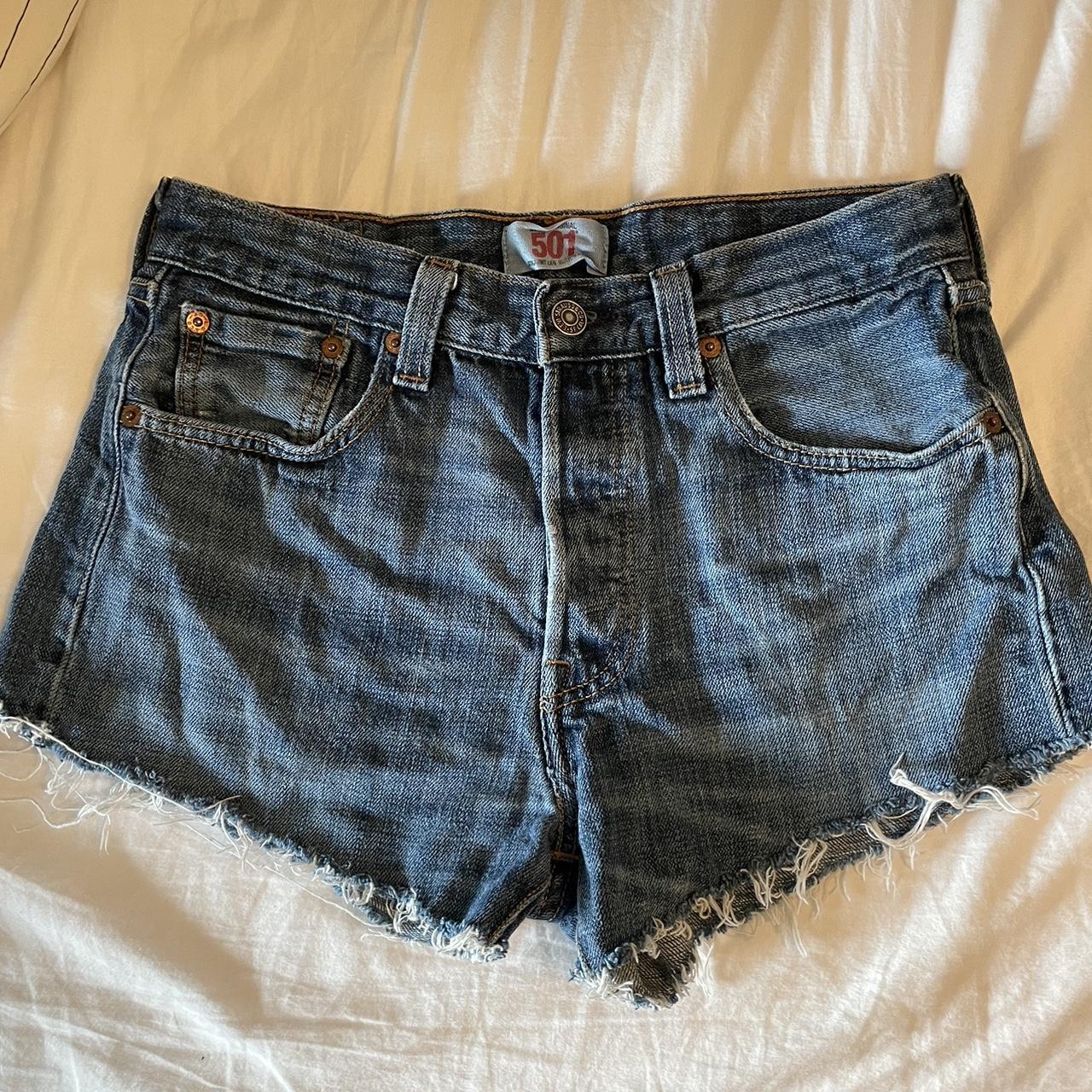 vintage levi’s 501 jean shorts, label is super beat... - Depop