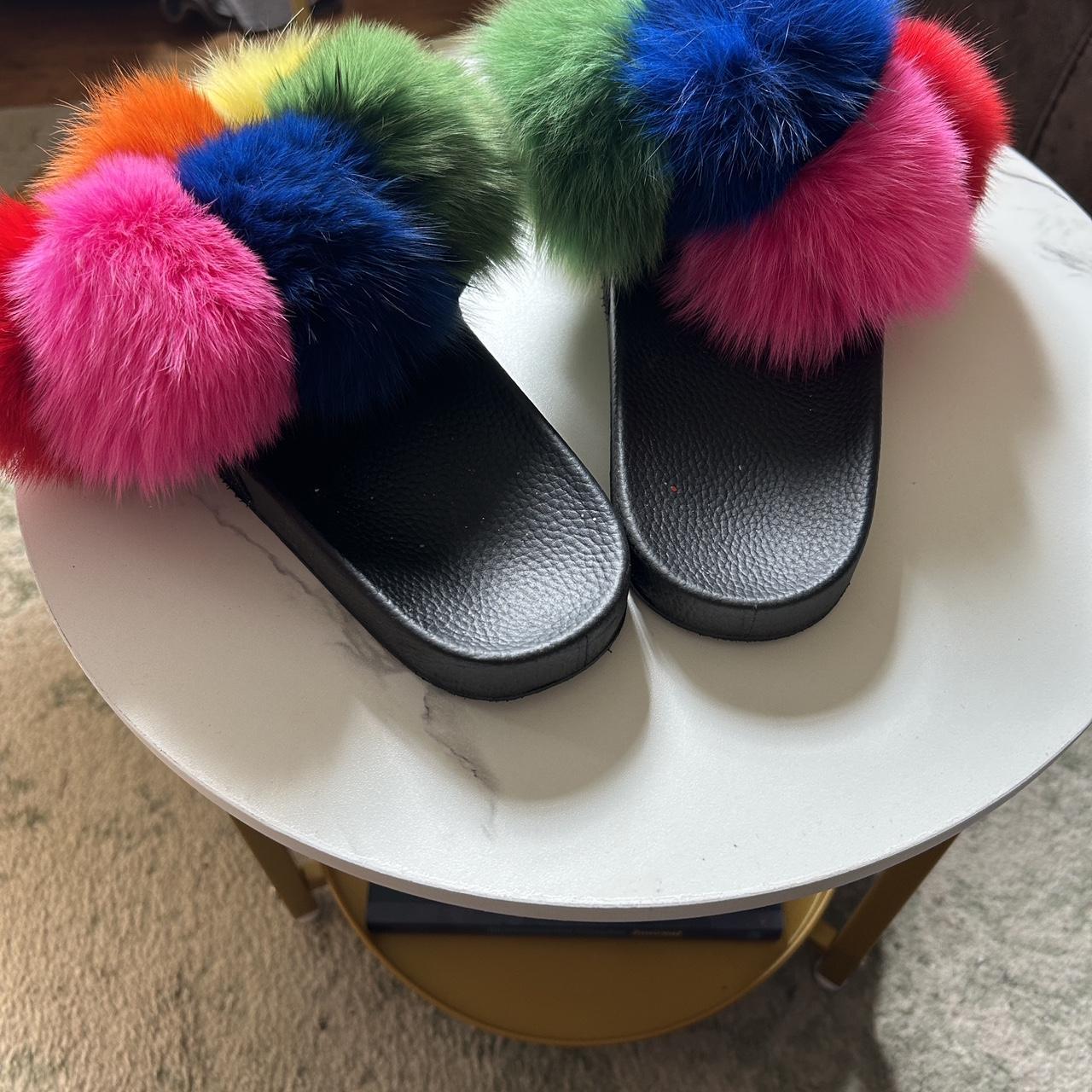 Women's Slides - Multi - US 9 – Slides colorful p… - image 2