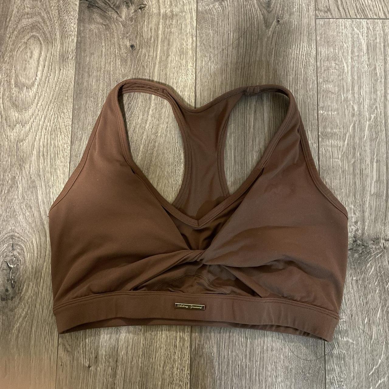 Gymshark Women's Brown Bra Depop