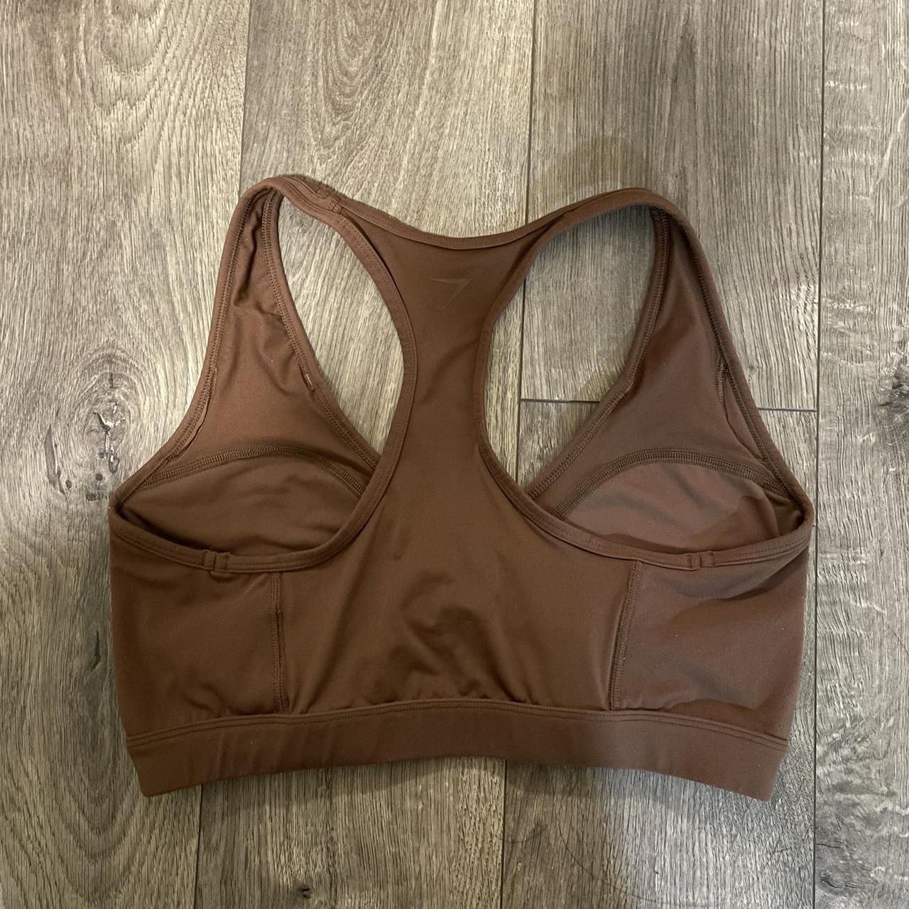 Gymshark Women's Brown Bra Depop