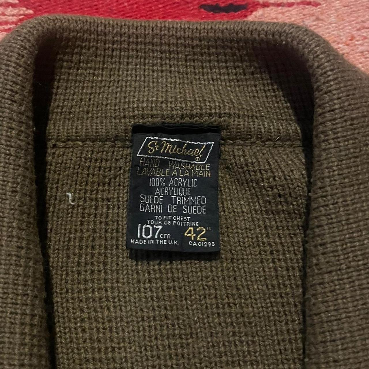 St Michael Men's Cardigan - Khaki/Green - L – Vin… - image 4