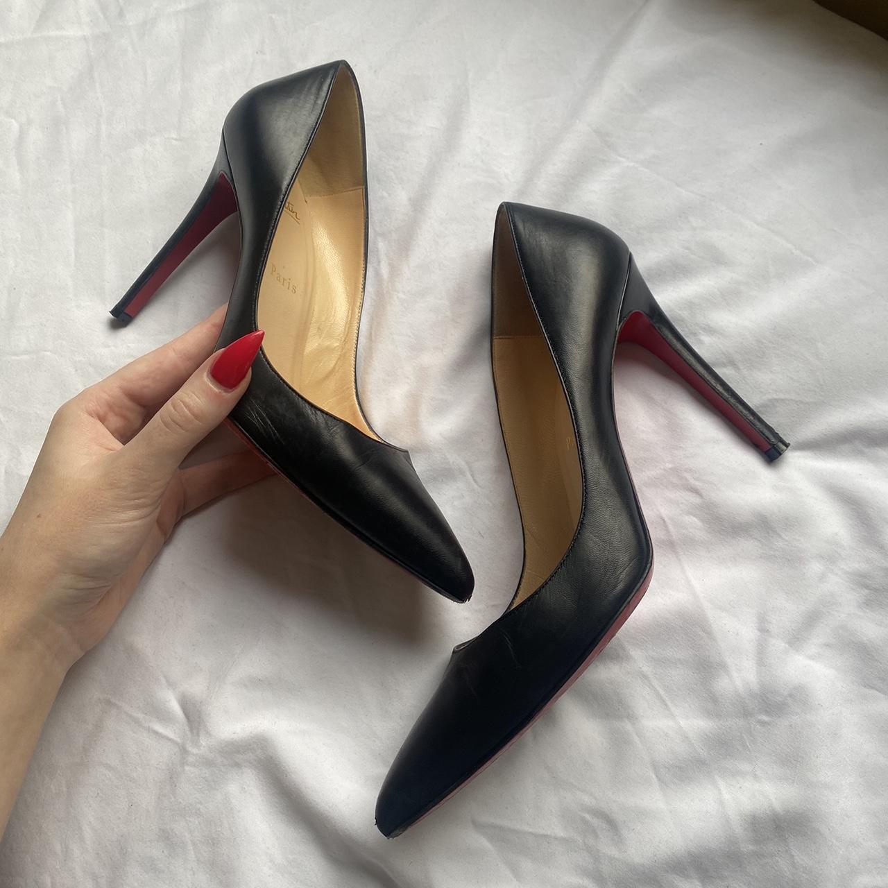 Louboutin Pigalle 100 Black Leather. Depop