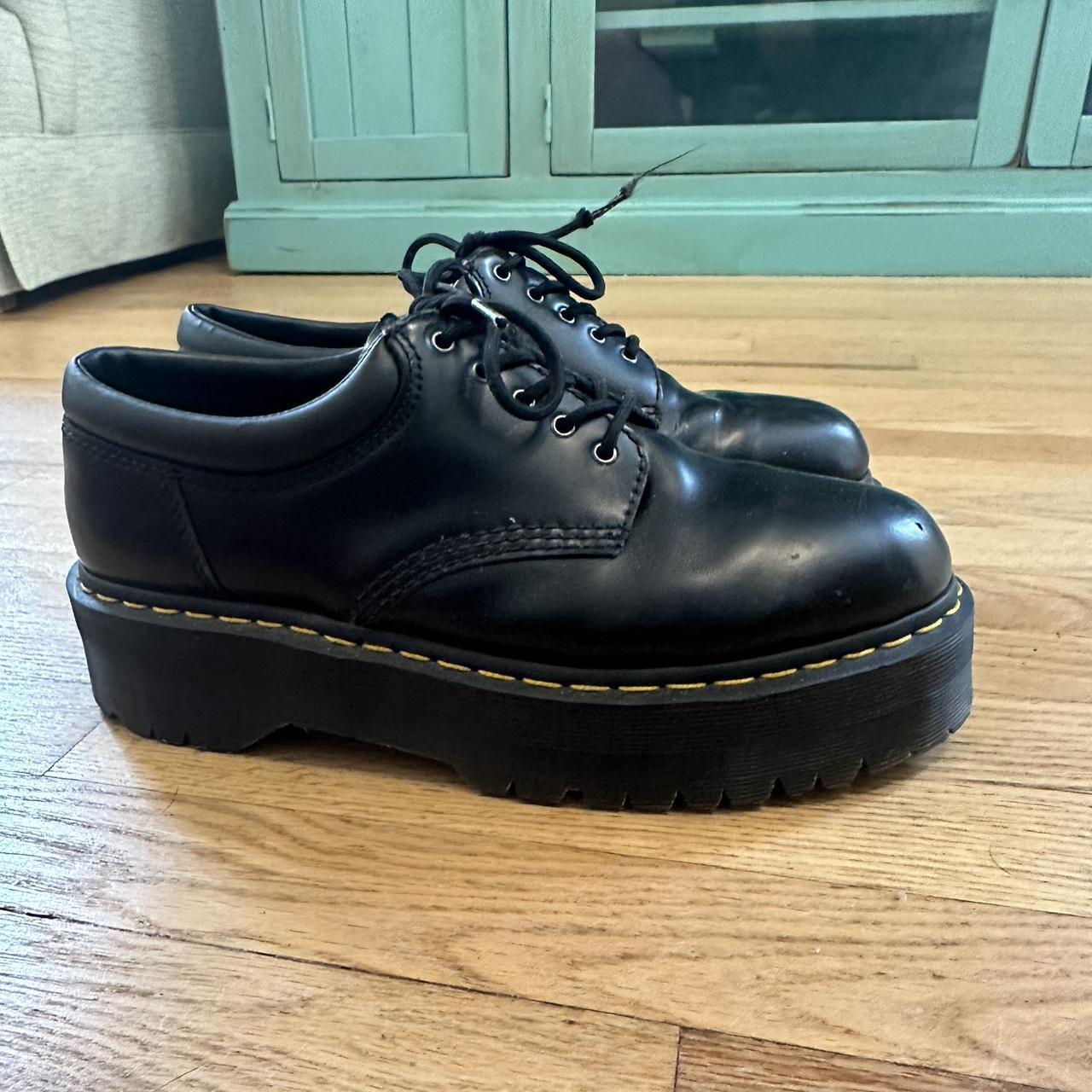 black platform low docs! these are a size 10 but... - Depop