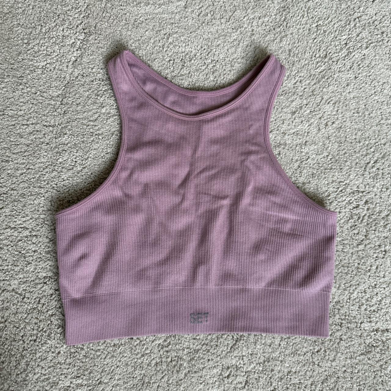 Set Women's Pink and Purple Top | Depop