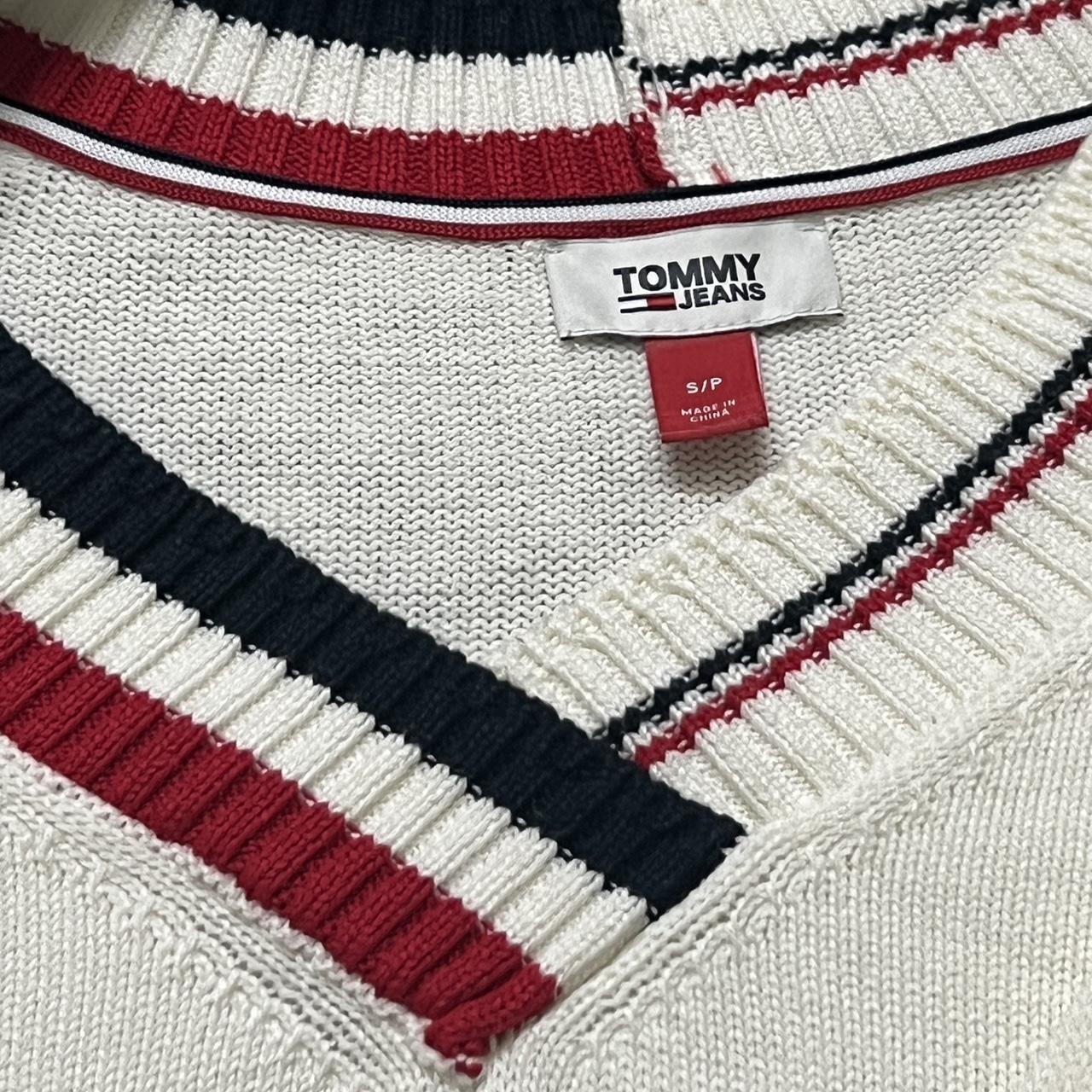 Cute white Tommy Hilfiger cropped sweater.brand... - Depop