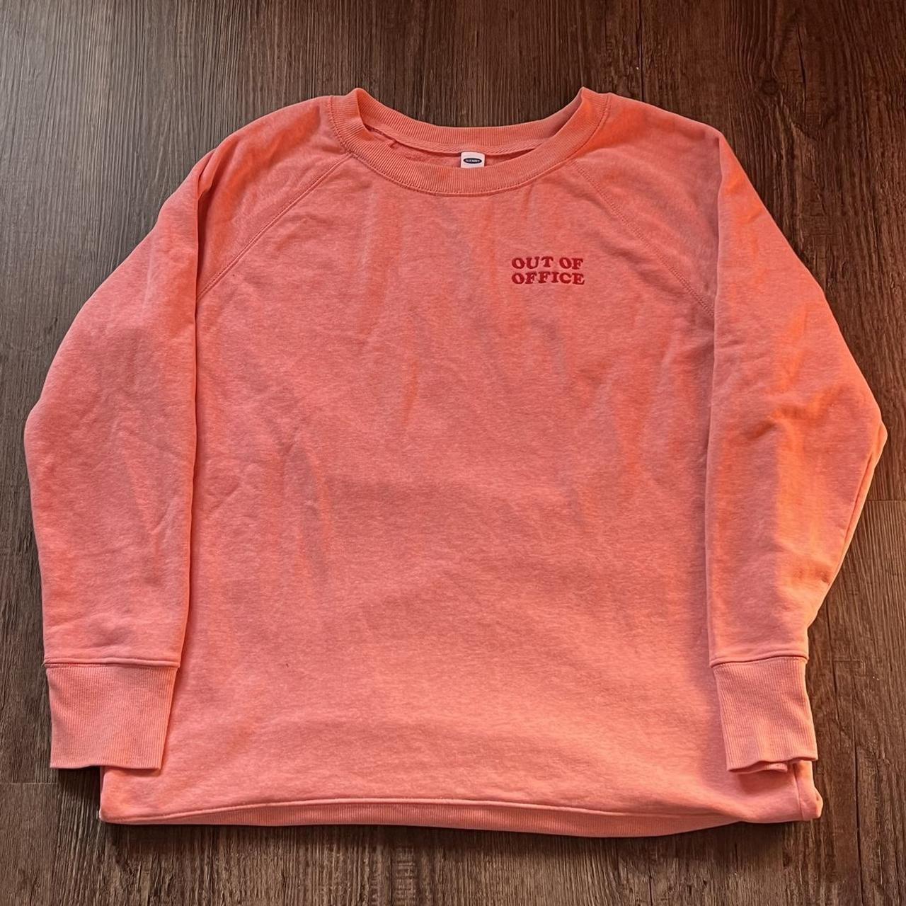 pink lightweight sweatshirt, - size medium , - in