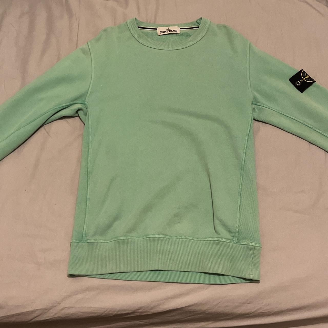 Small Mint Green Stone Island Jumper Msg for any... - Depop