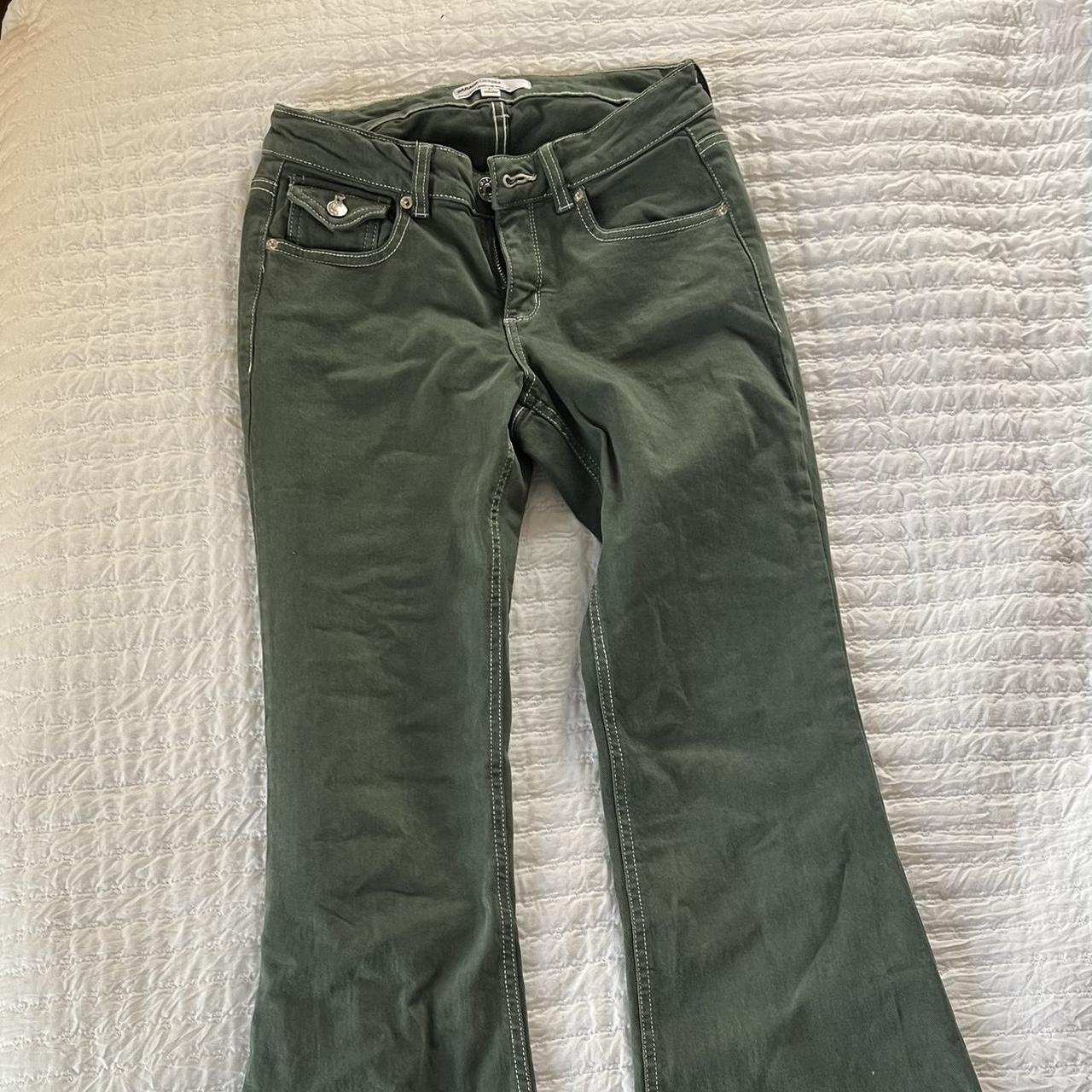 Garage Women's Green Jeans Depop