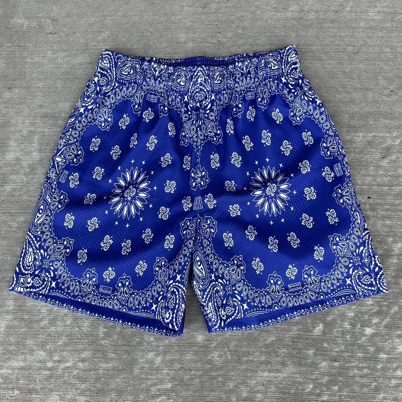 RvceShops - BRAVEST STUDIOS PAISLEY LOUIS VUITTON SHORTS ROYAL