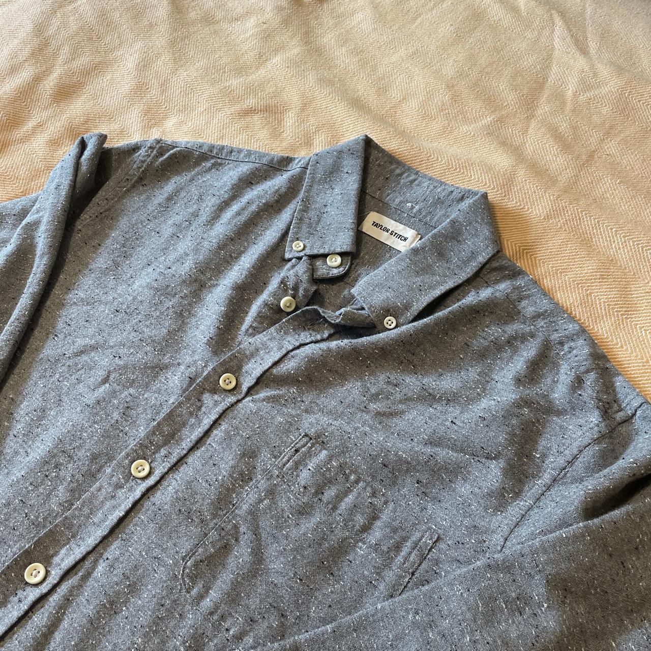 Taylor Stitch, Size Medium grey flannel shirt.... - Depop