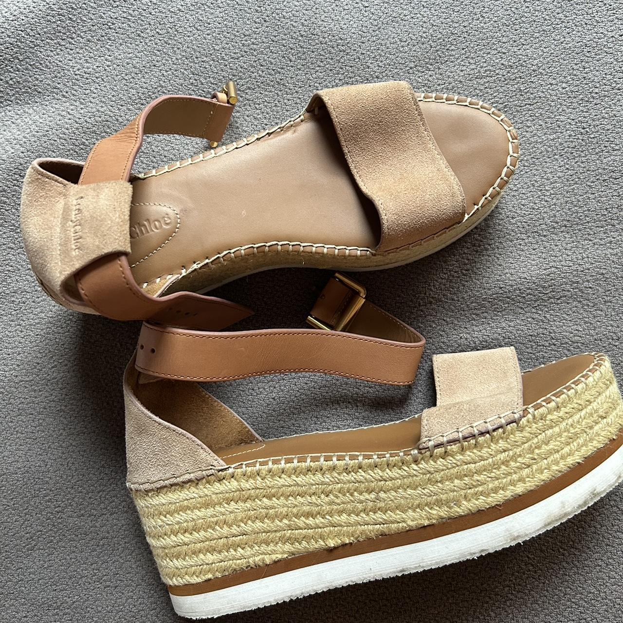 Size 8 tan wedges used with some smudges wear and. Depop