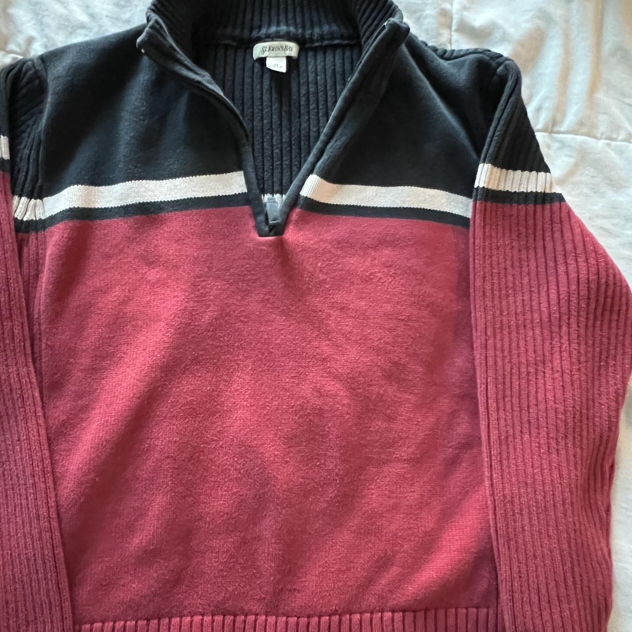 vintage thick half zip sweater perfect for the cold... - Depop