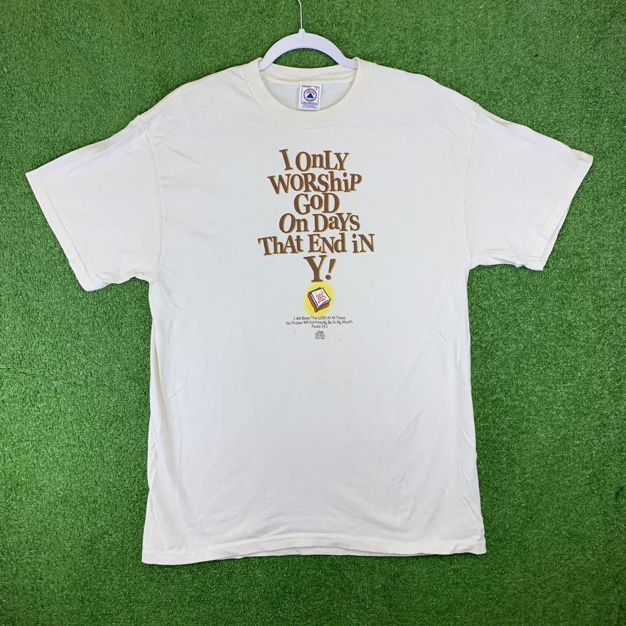 Vintage JESUS Shirt size mens Large Stains Depop