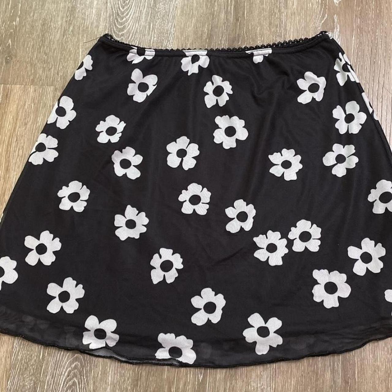 Princess Polly Mesh Mini Skirt Cute Flowerfloral Depop 4913