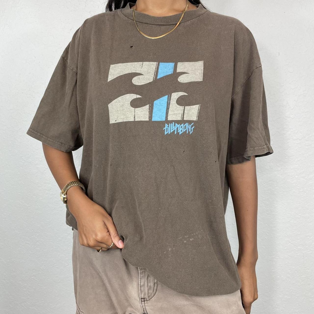 Vintage Style Cyber Y2K Billabong T Shirt Oversized... - Depop