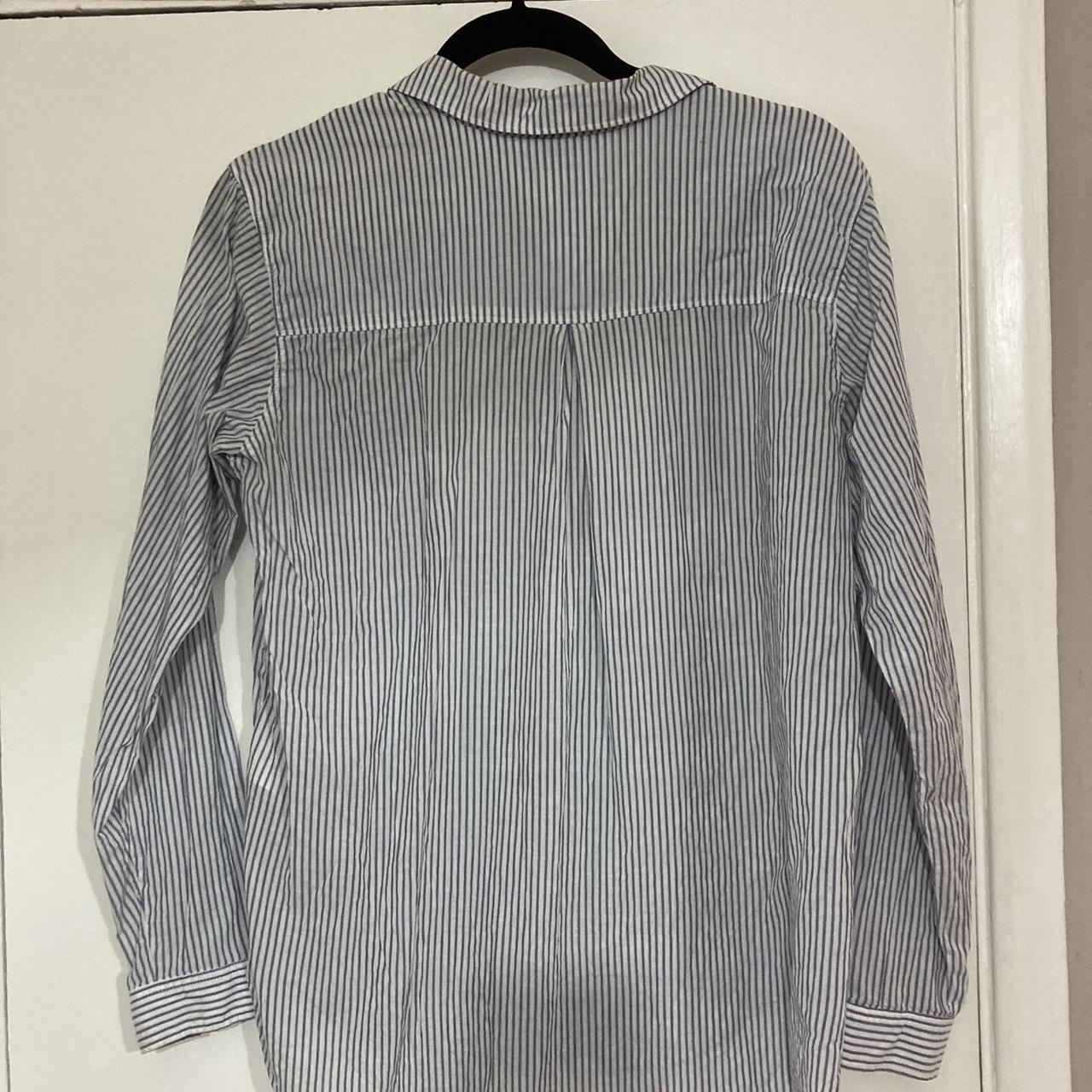 H&M striped cotton shirt... - Depop