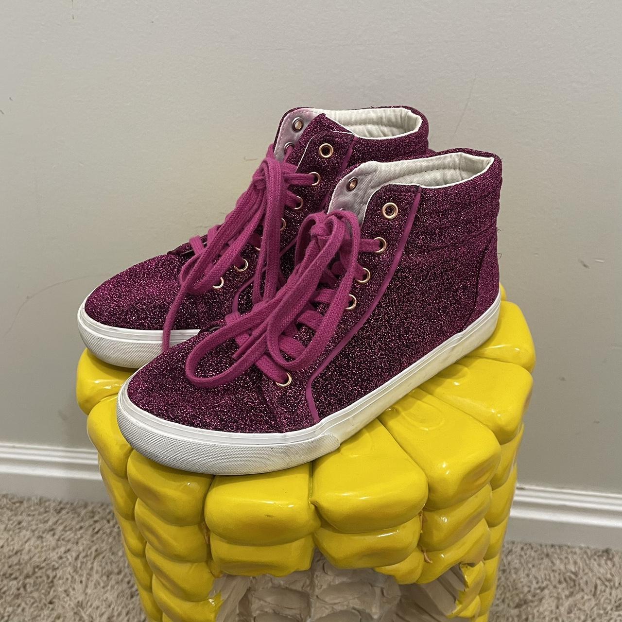 Super sparkly pink magenta glitter high tops! I love - Depop