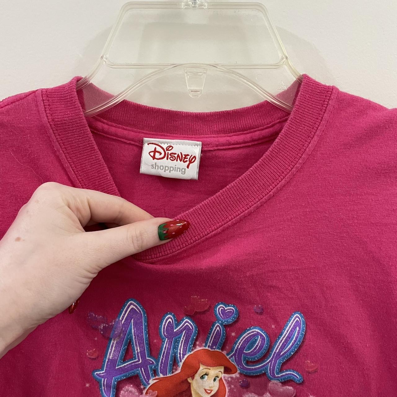 Hot pink Disney princess T-shirt featuring Ariel
