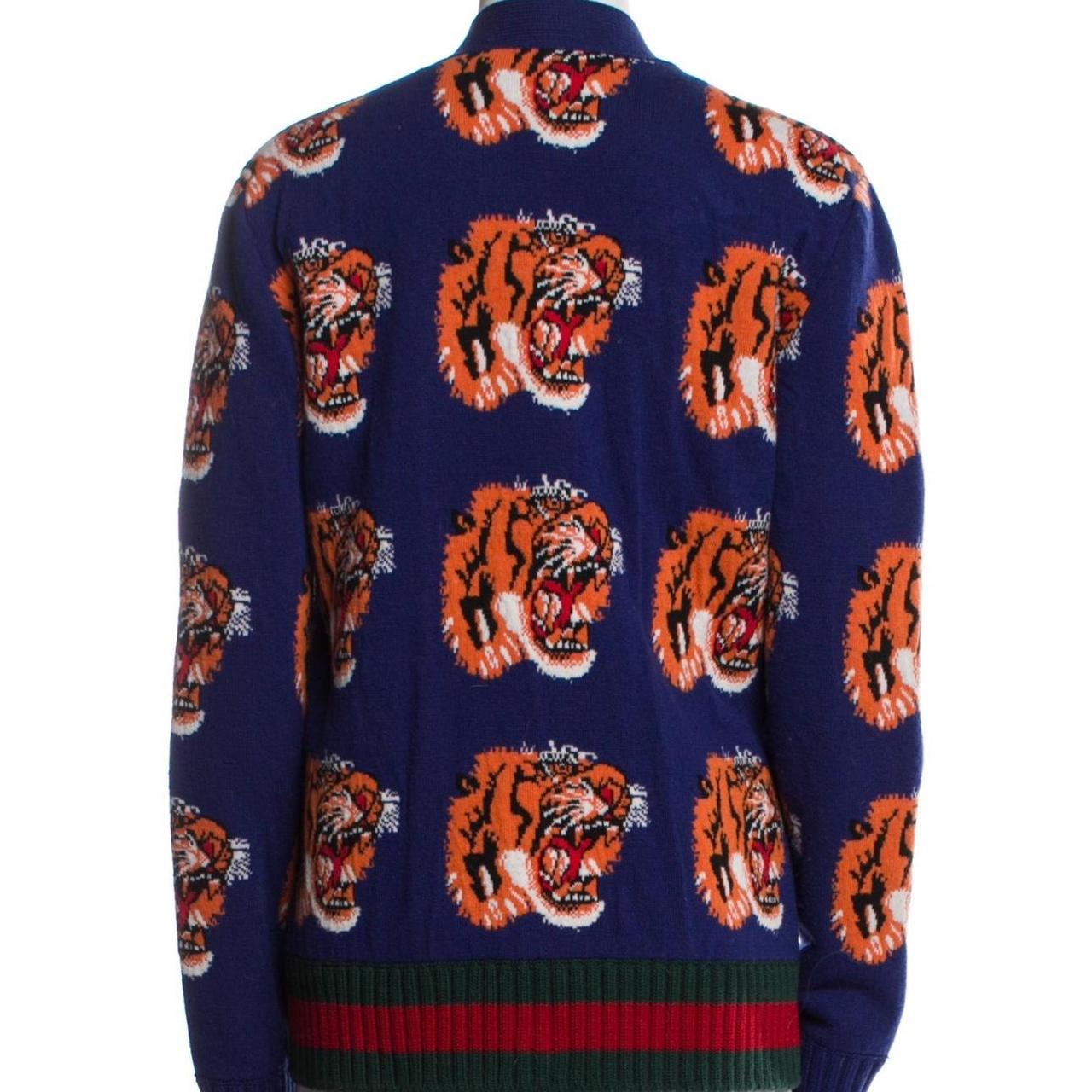 Cardigan Gucci Tiger Jumper Mens 100% Authentic GUCCI Tiger Web