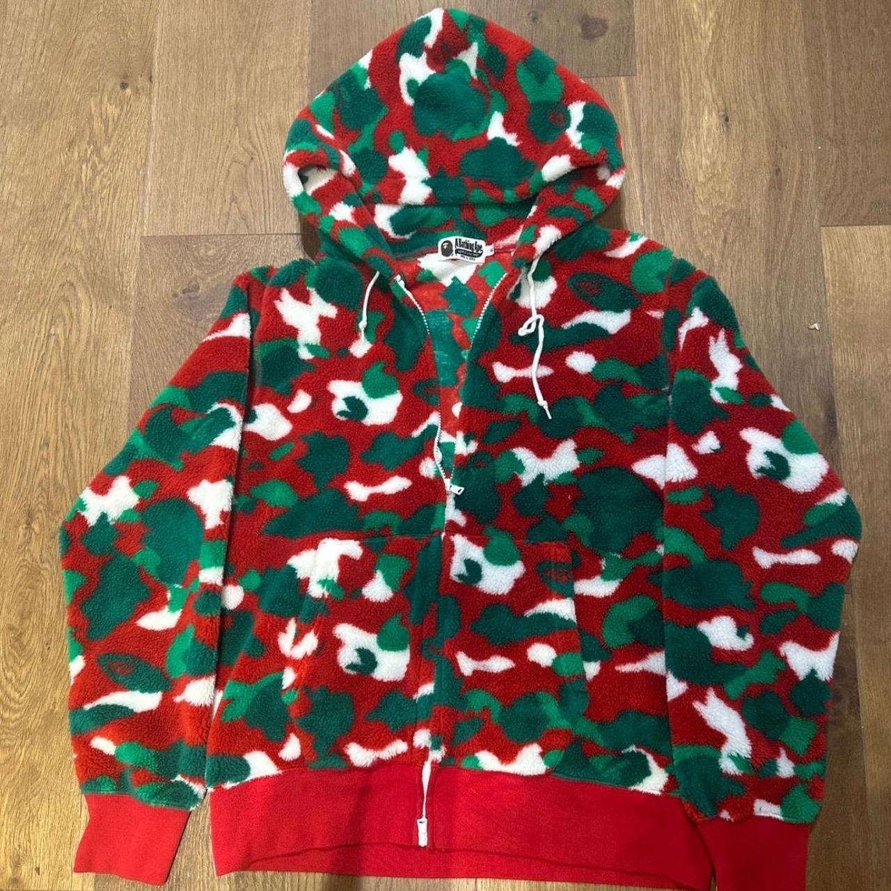 BAPE CHRISTMAS HOODIE AMAZING CONDITION WORN. Depop