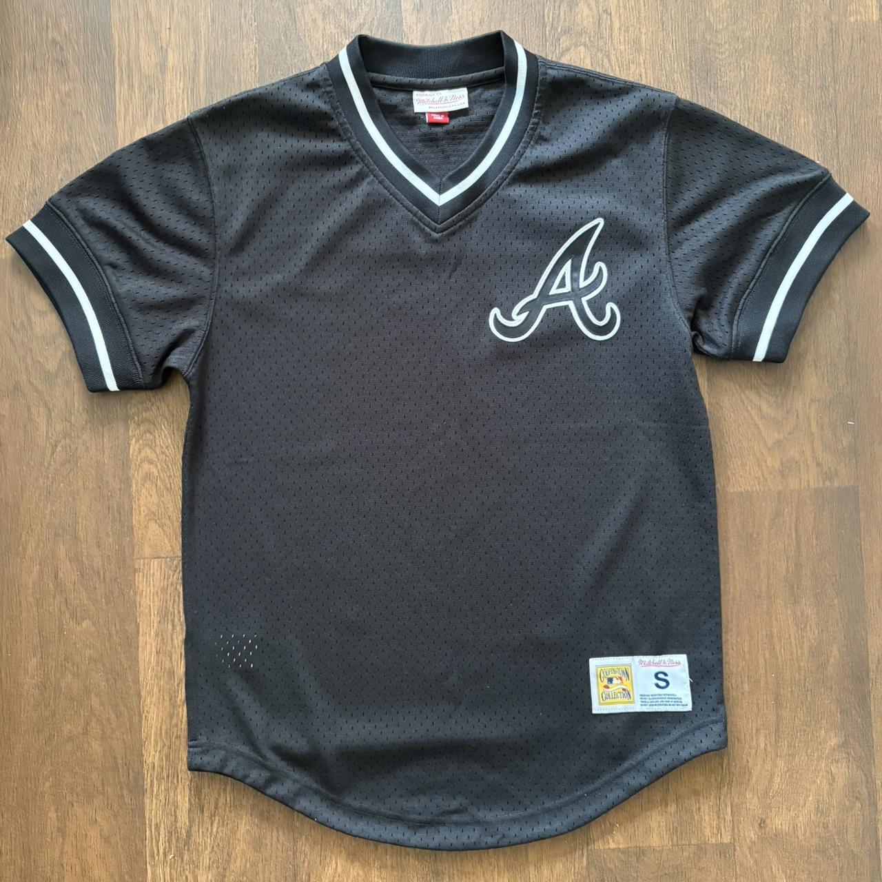 Atlanta Braves Black/White Jersey •Size Depop