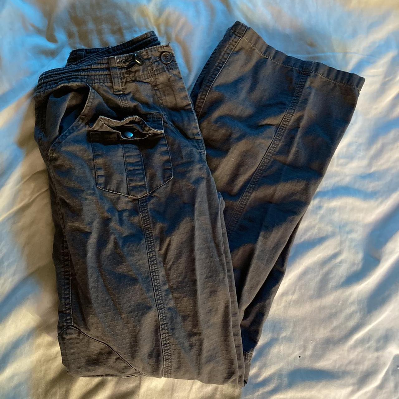 brandy kim cargo pants color grey material... Depop