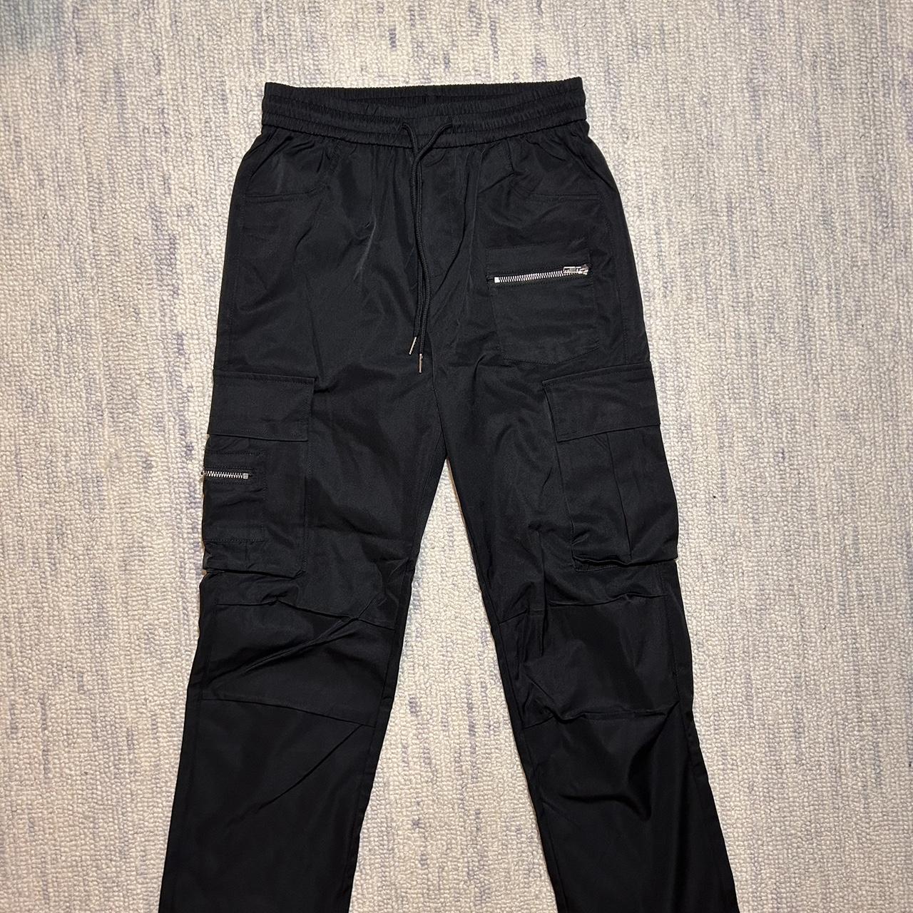 Shien Men’s black cargo pants Size M #streetwear - Depop