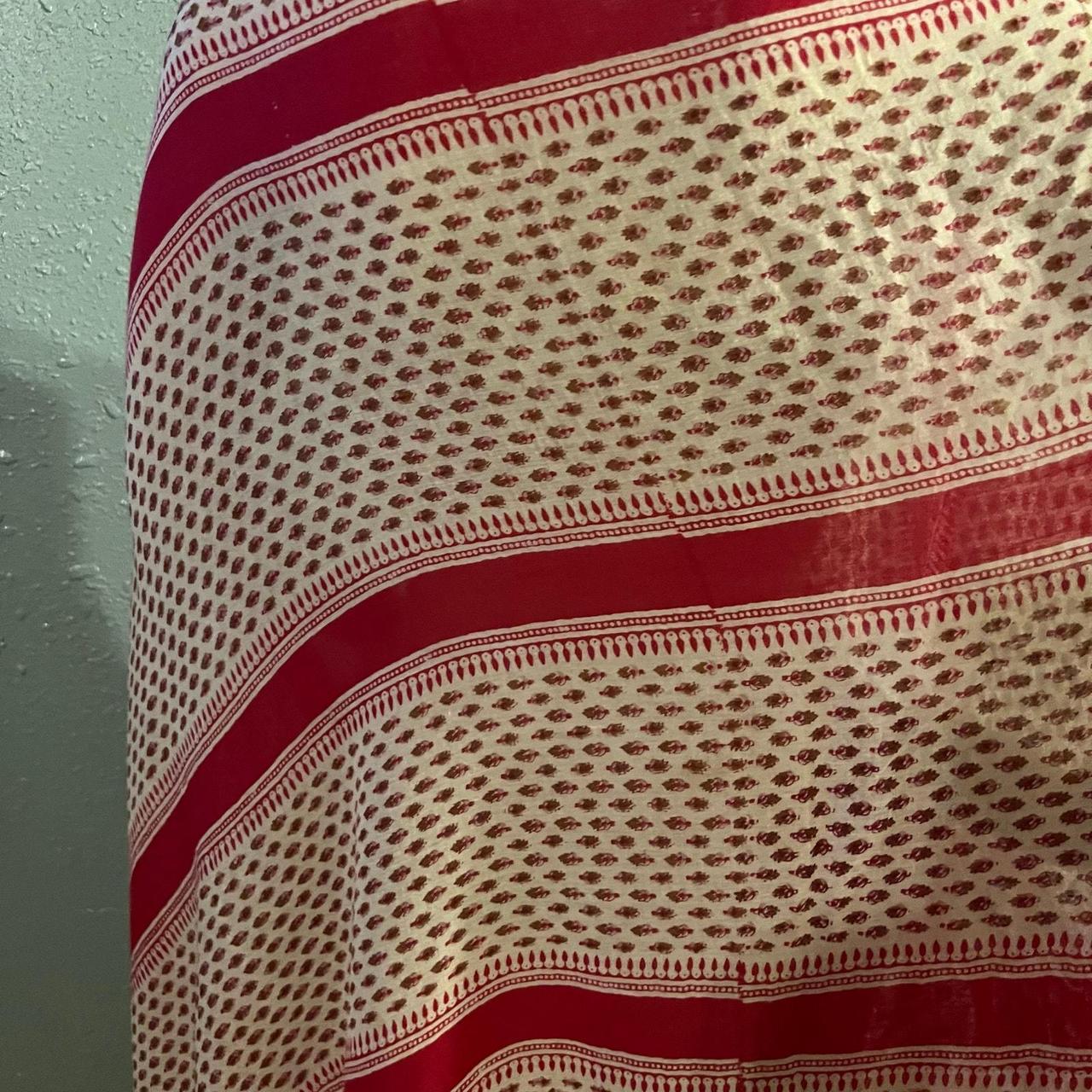 Source Unknown Women's Scarf - Red/Multi – Vtg Sc… - image 7