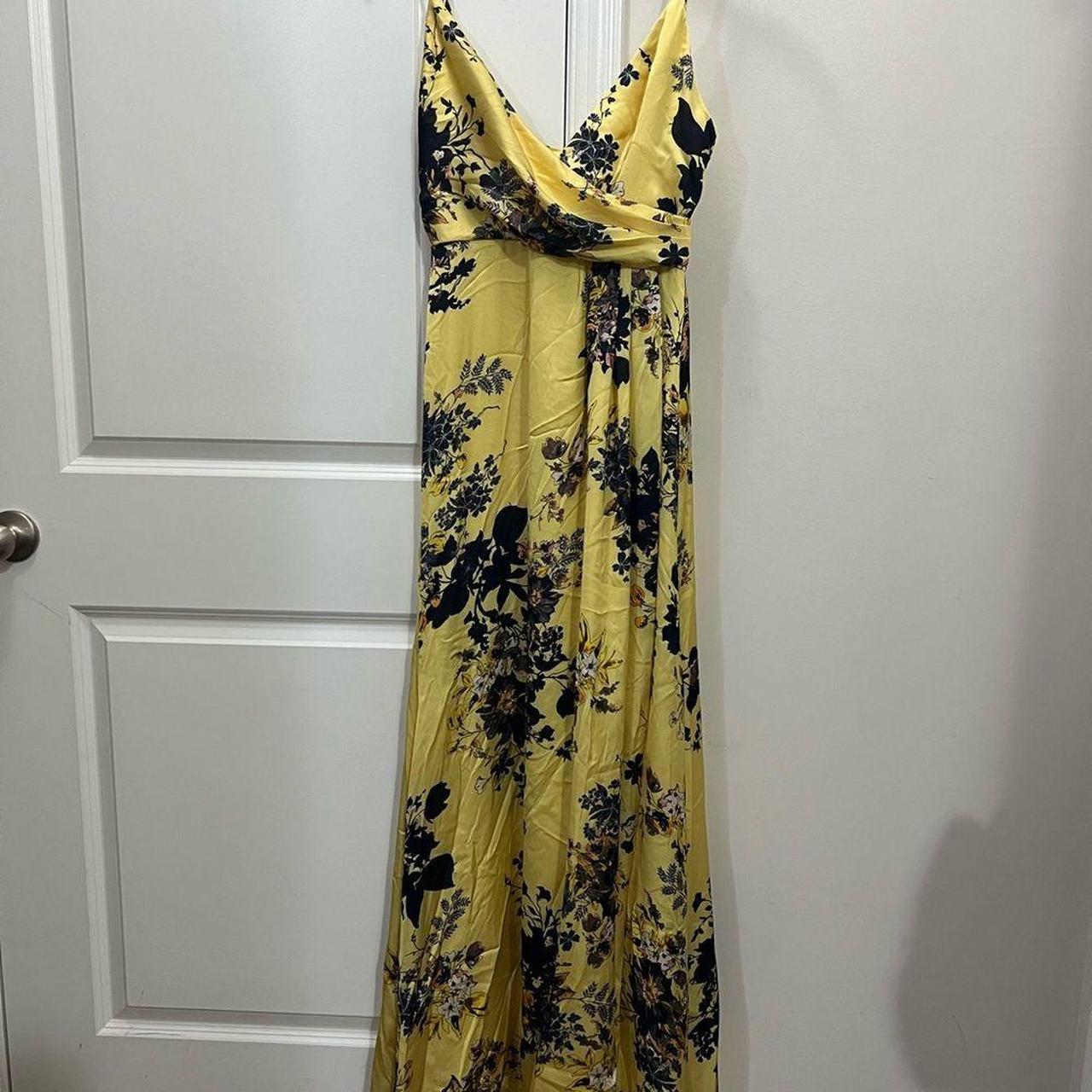 Jill jill stuart shop yellow floral gown