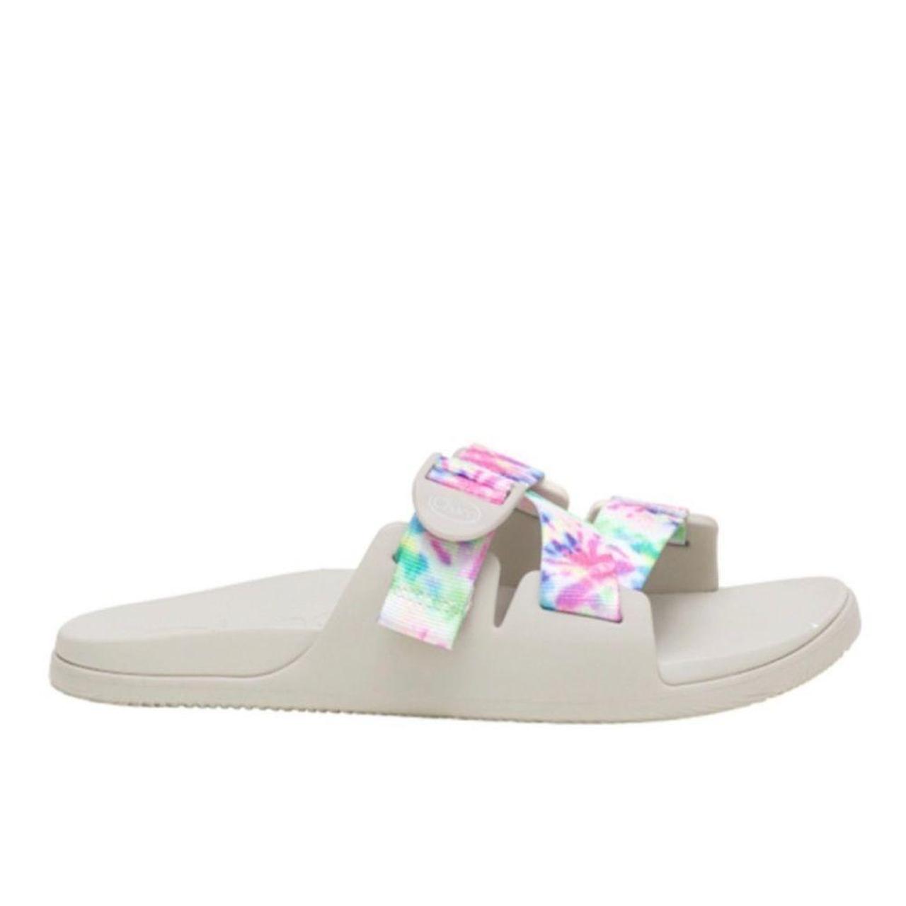 chaco slides tie dye