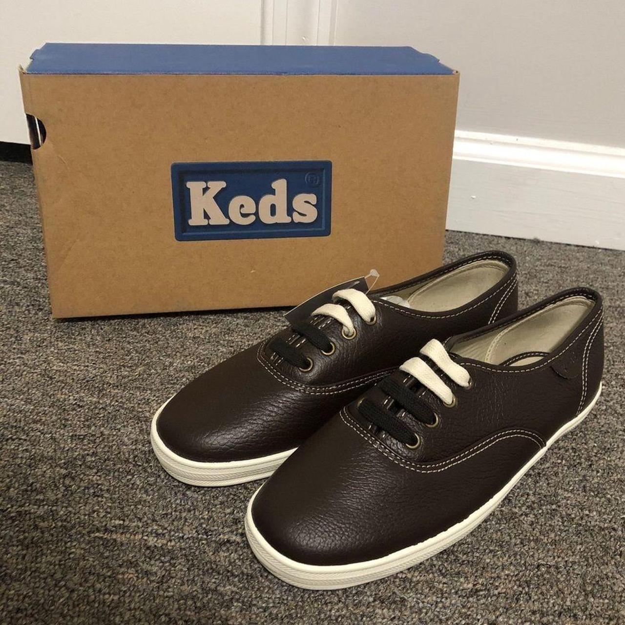 Keds champion leather on sale black