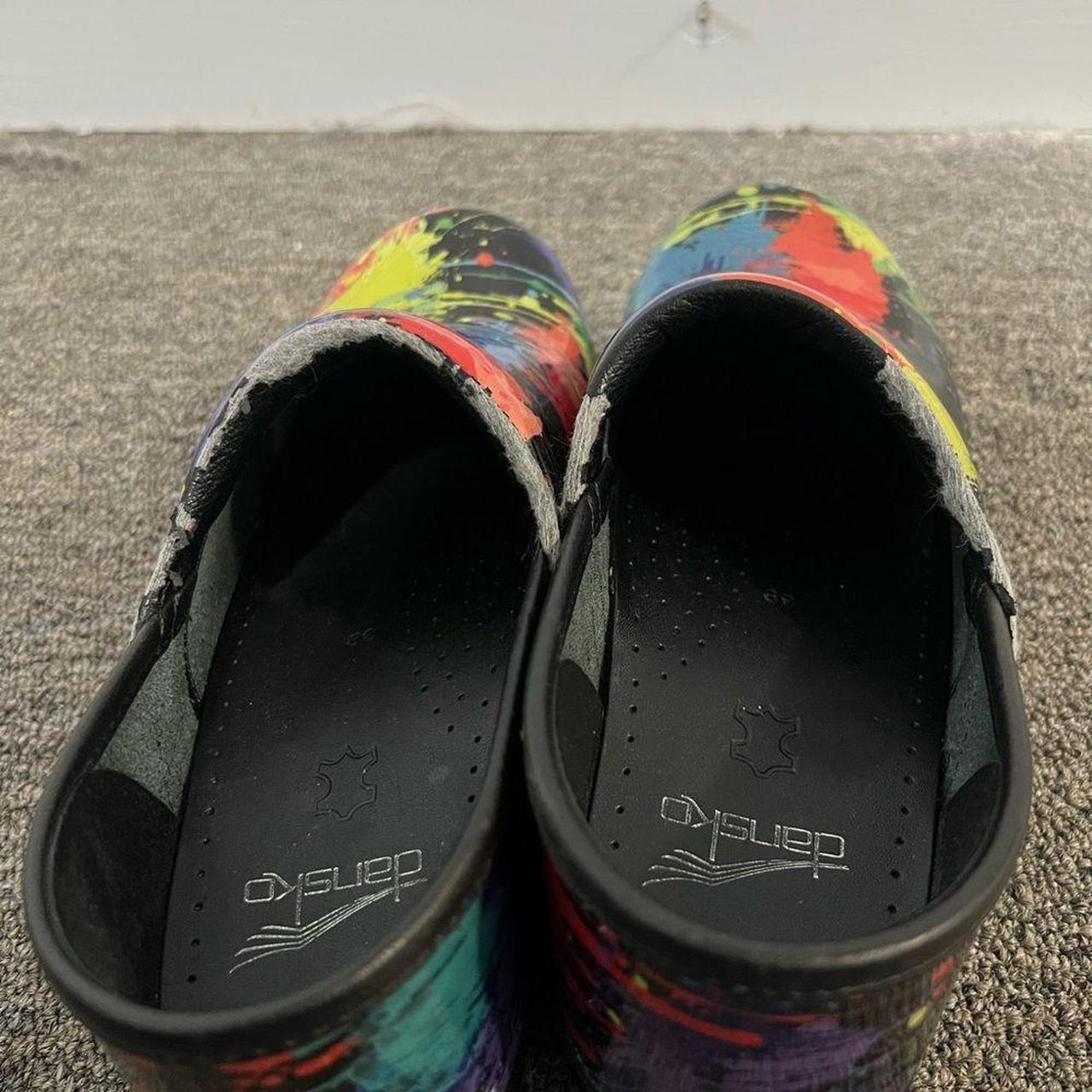 paint splatter dansko clogs