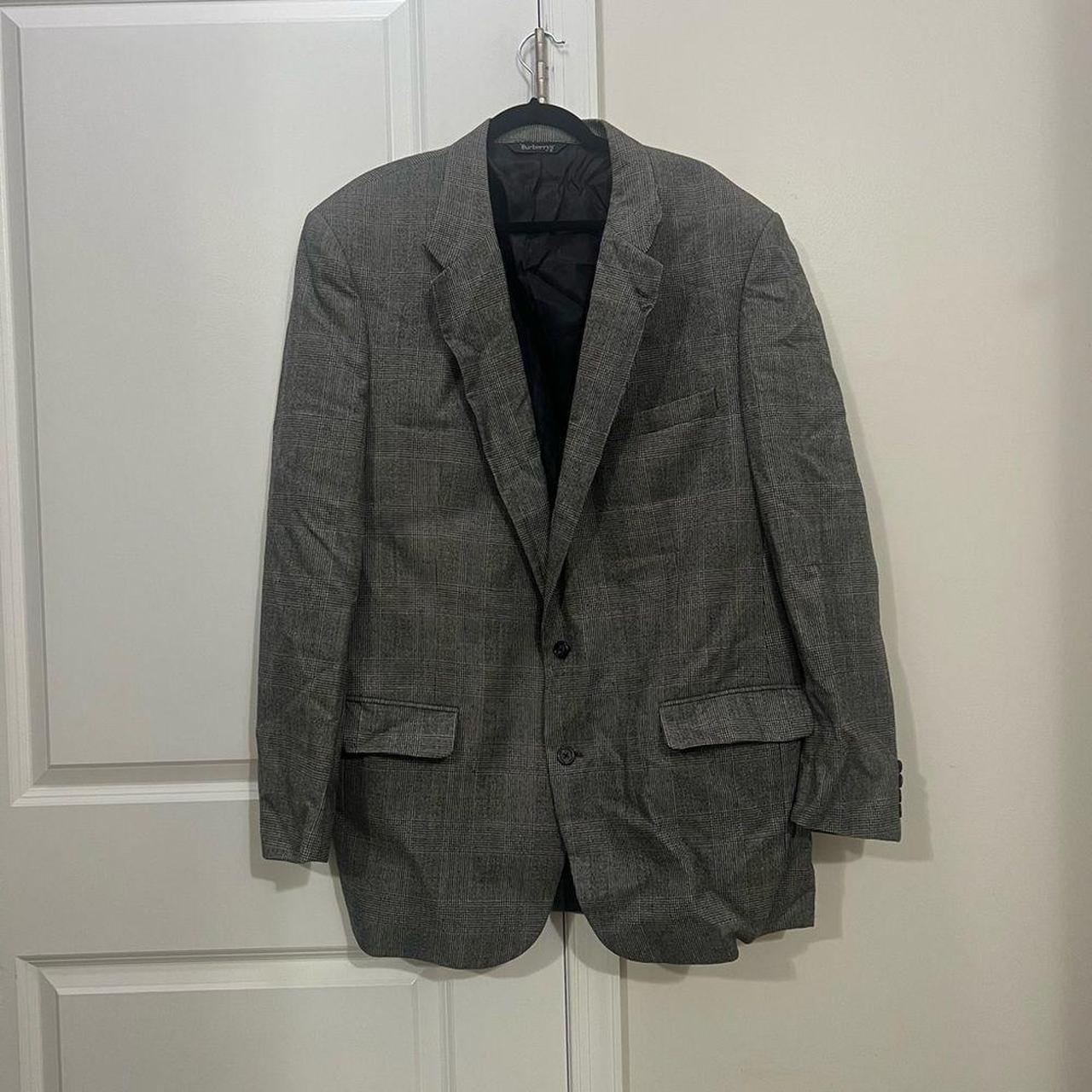 Vintage Burberry Gray Plaid Suit Pre-owned condition... - Depop