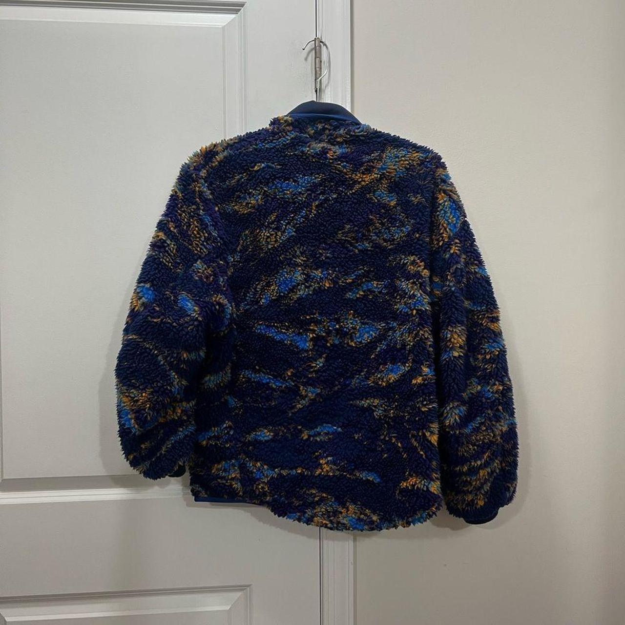 R13 Navy Blue Swirl Oversized Fleece Depop