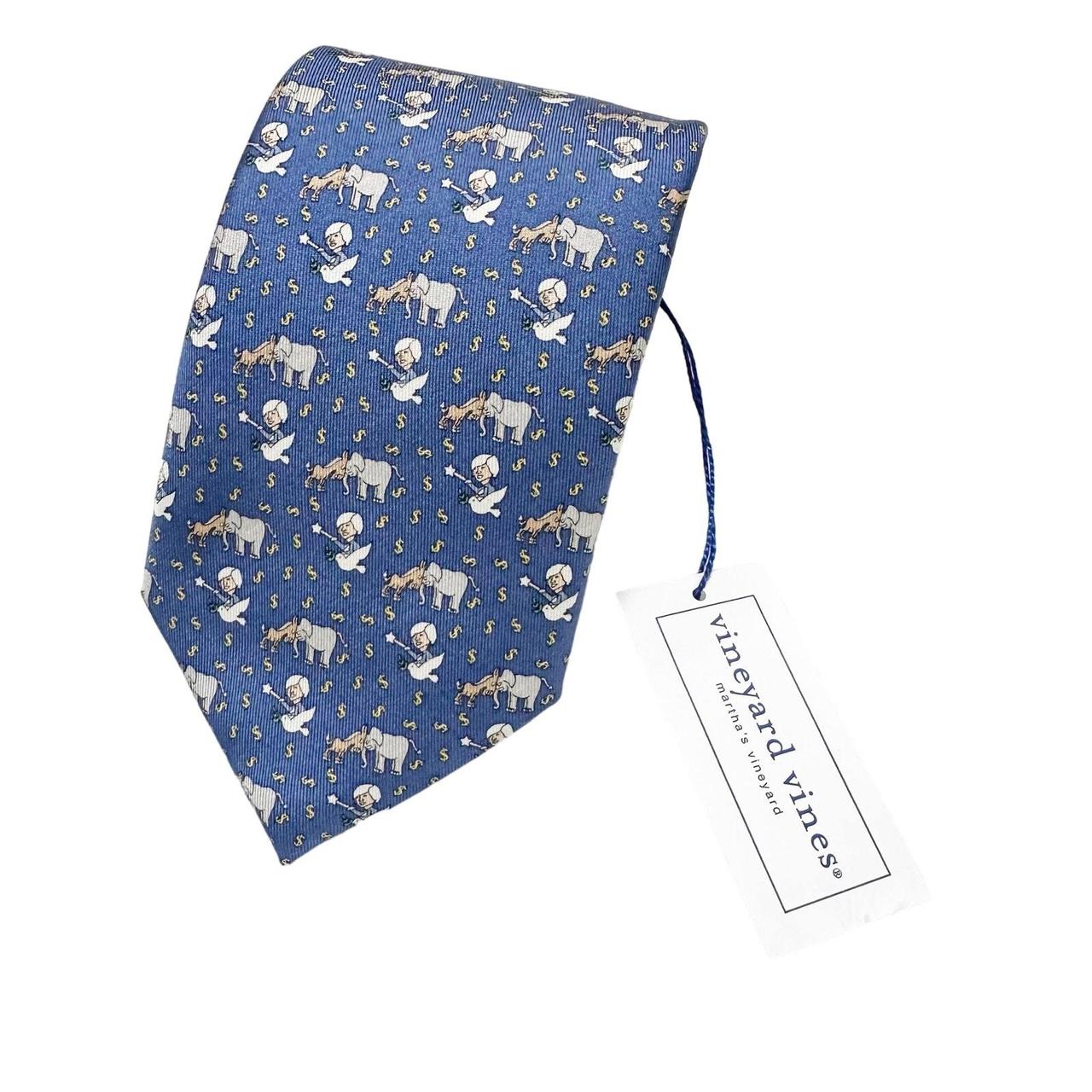 NEW Vineyard Vines Men's Green Donkey Elephant Van Eck selling Global Neck Tie Political