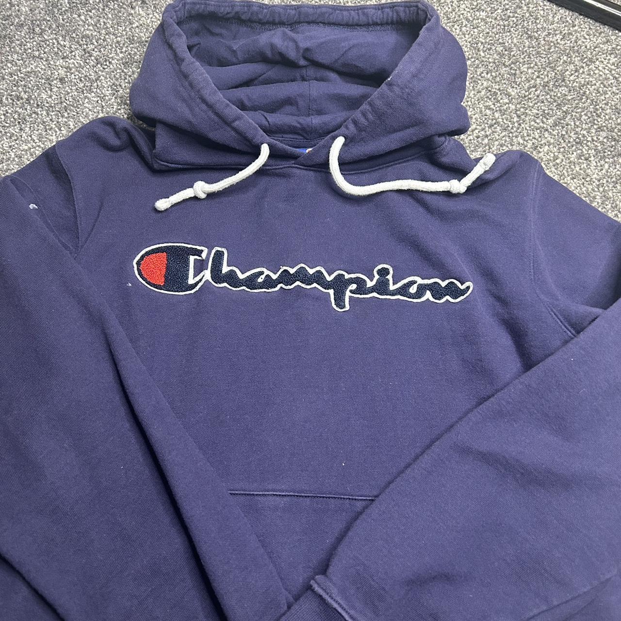 CHAMPION DARK PURPLE HODDIE SIZE MEDIUM fits... - Depop