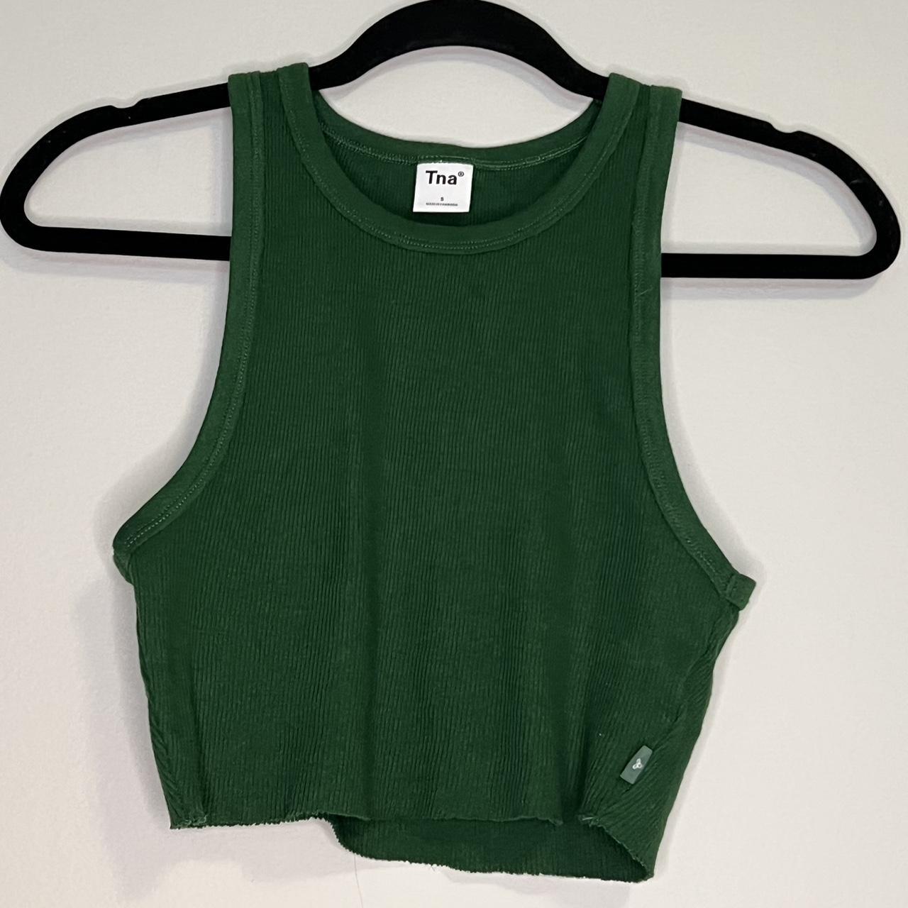 Aritzia Women's Green Vest Depop