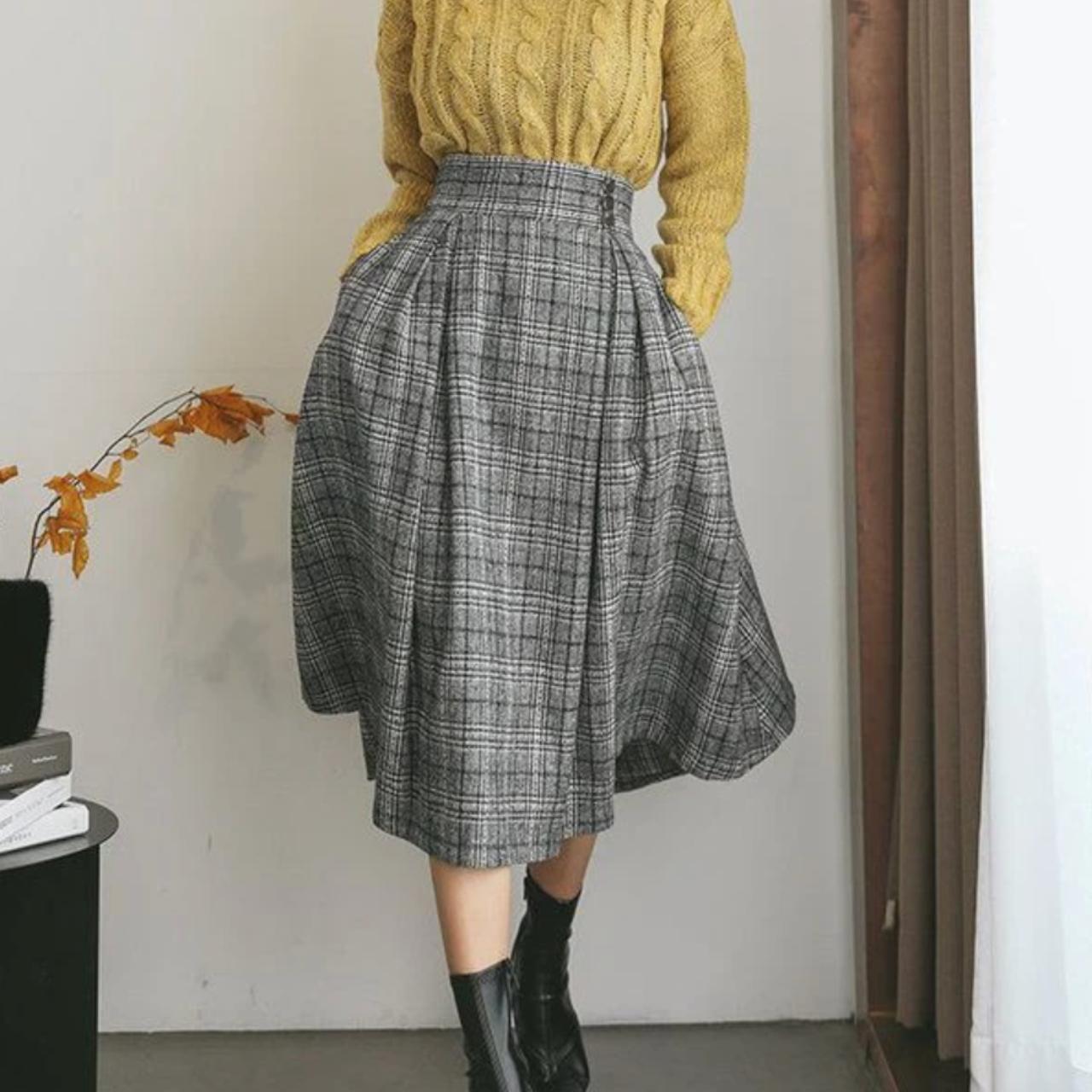 Glen plaid shop maxi skirt