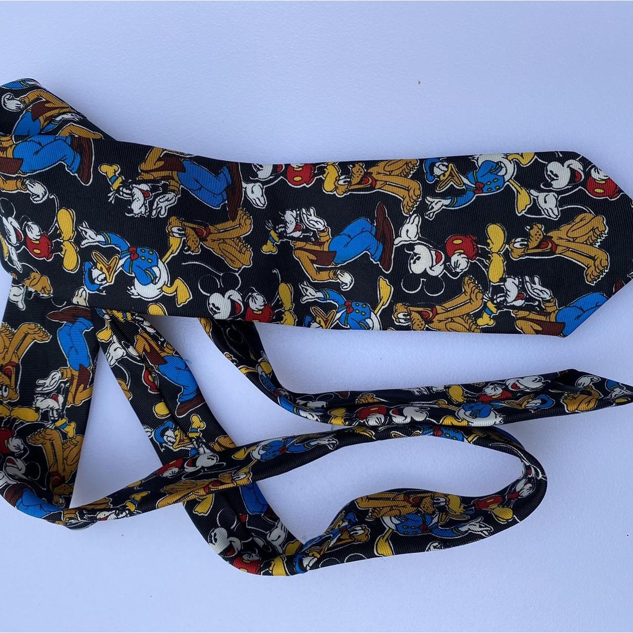 Disney Mickey Mouse Goofy Donald Duck tie 100% USA... - Depop