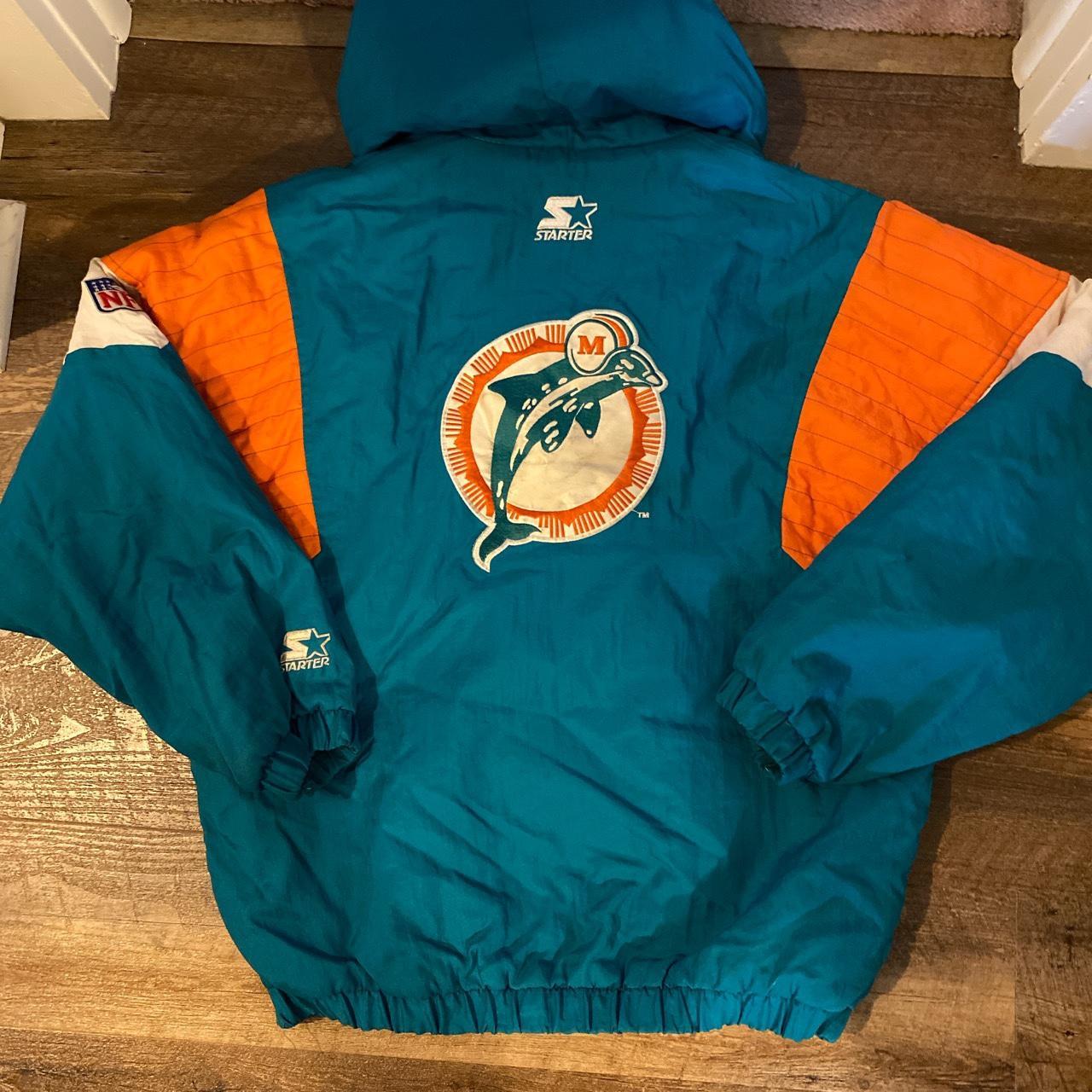 Miami Dolphins Vintage Starter Jacket - size L in - Depop