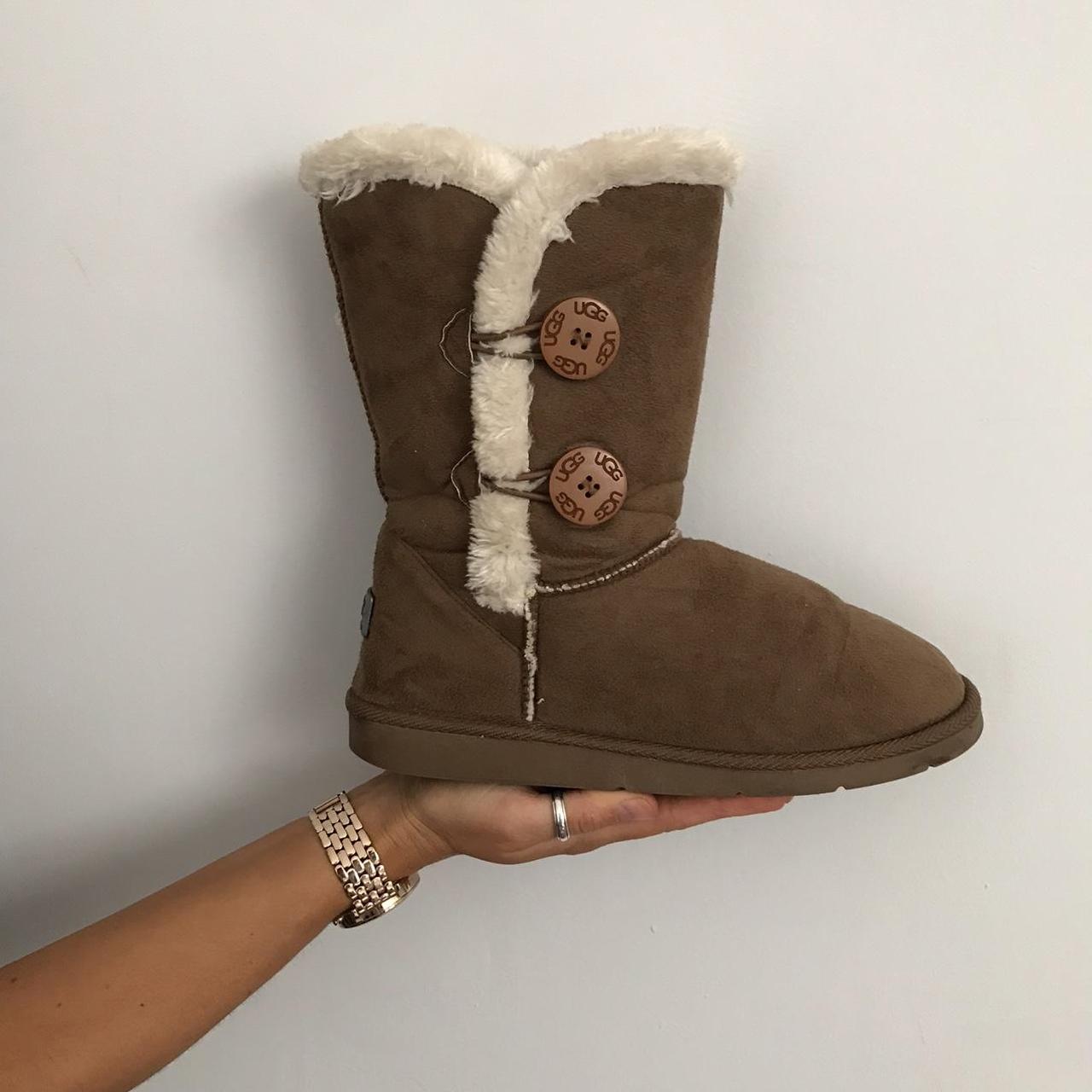 Gorgeous Y2K Two Button Wraps Ugg boots. ITEM:... - Depop