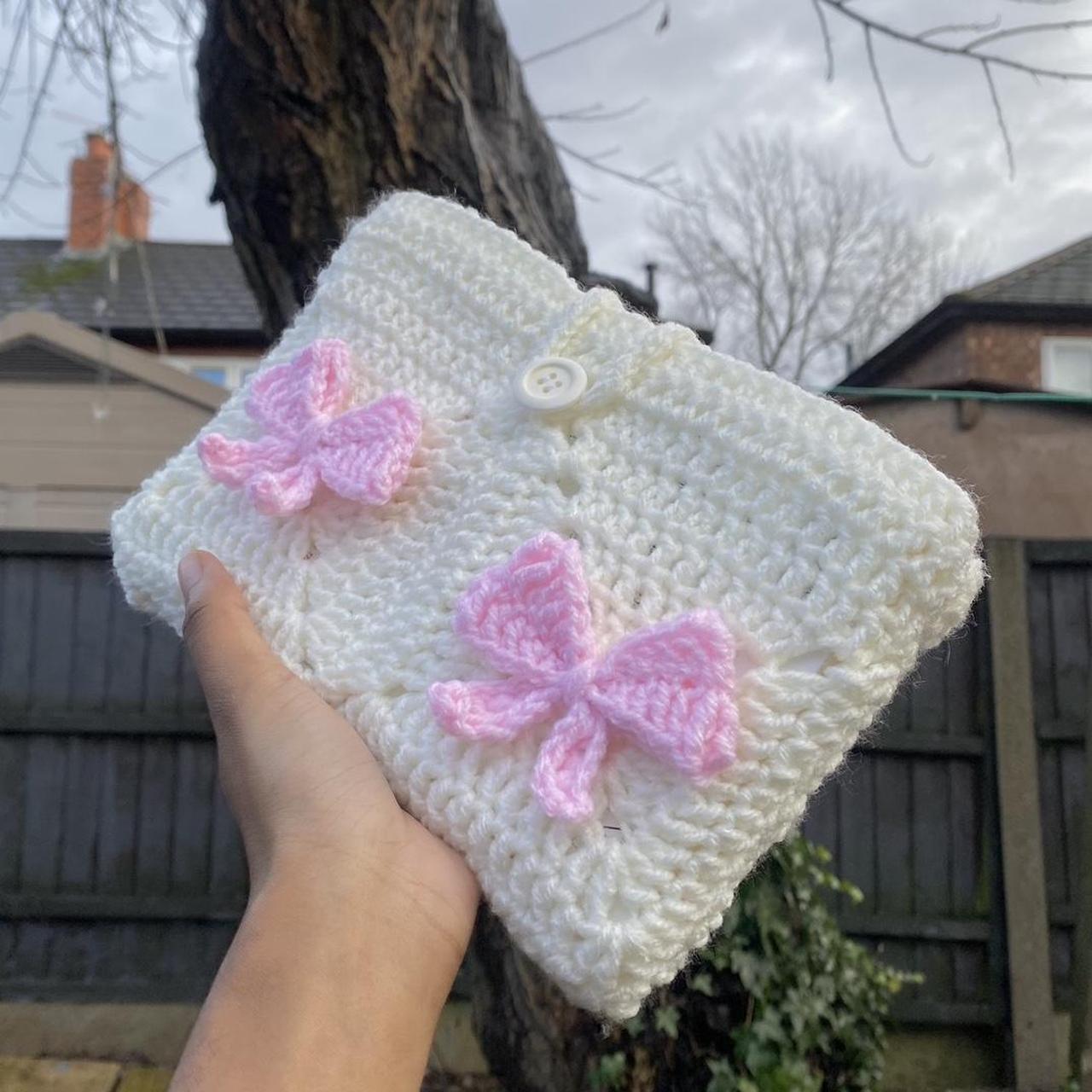 Crochet book outlet pouch