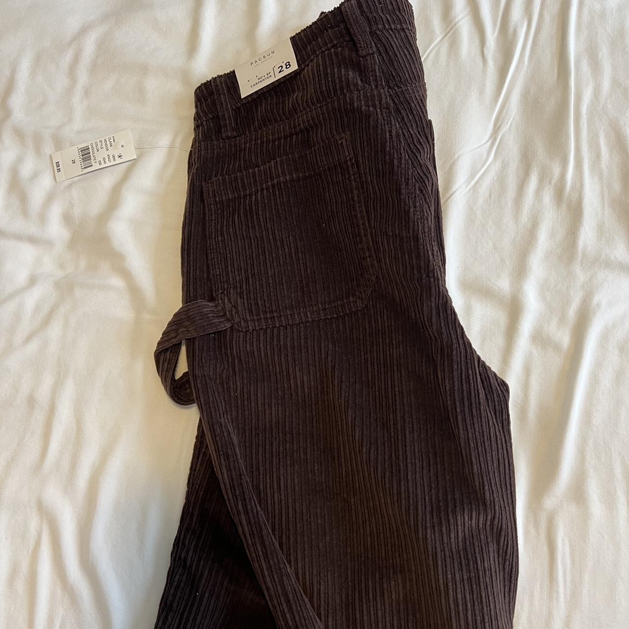 Brown utility corduroy jeans. Super cute but didn’t... - Depop