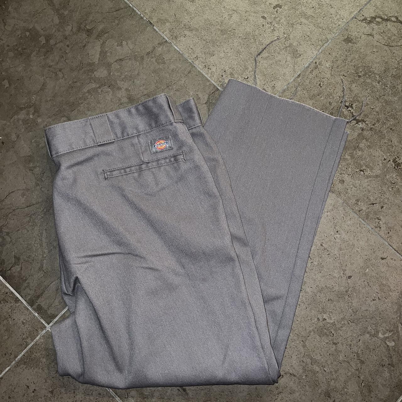 Dickies Men's Grey and Silver Trousers | Depop