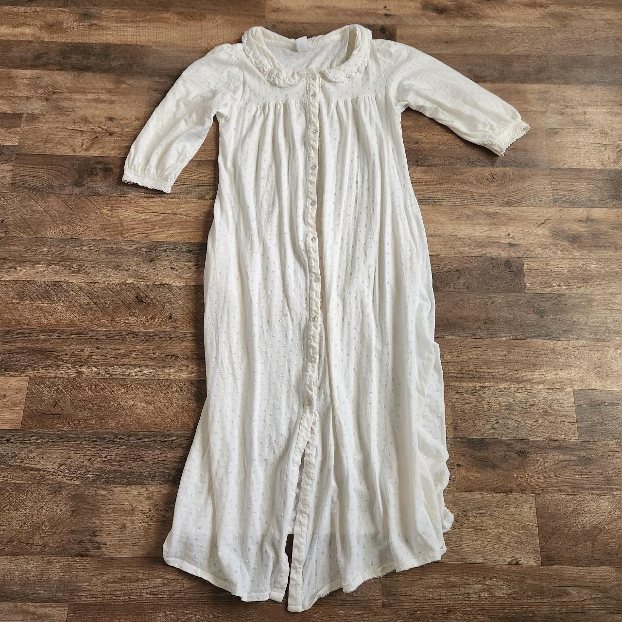Hill eyelet nightgown 80s buttonup cottage... Depop