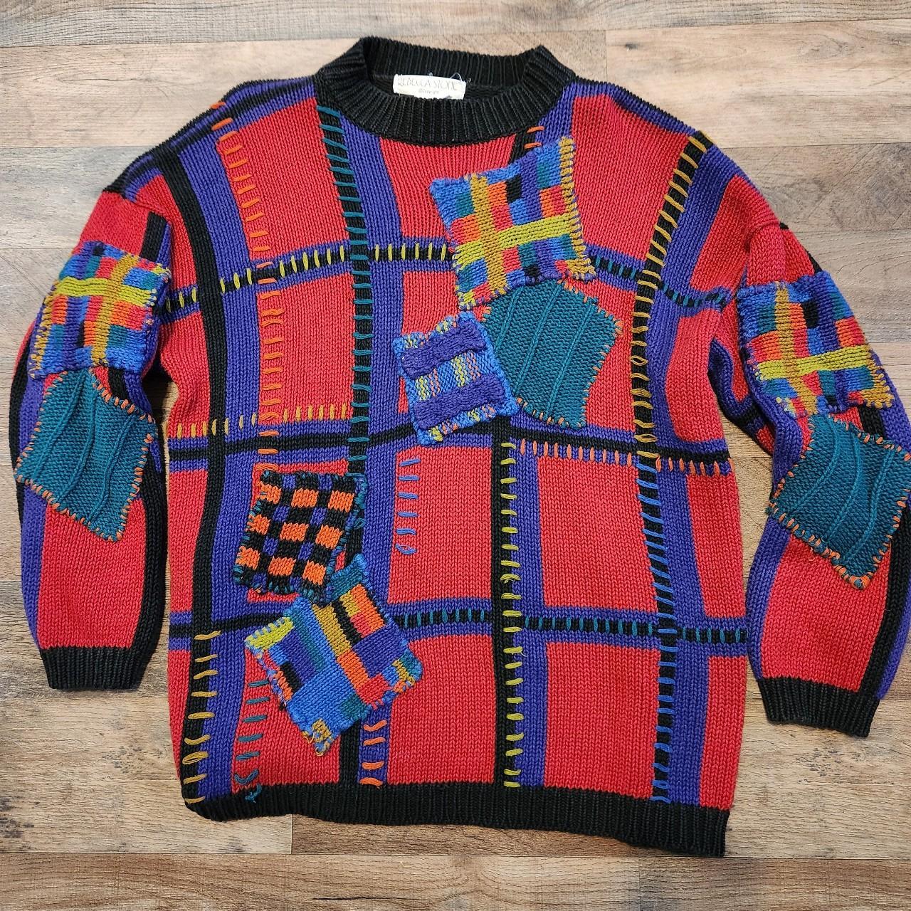 🗣Rebecca Stone Sweater Vintage 80s oversized knit... - Depop
